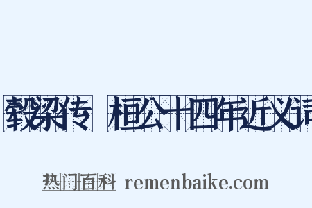 毂梁传·桓公十四年近义词是什么意思的图片